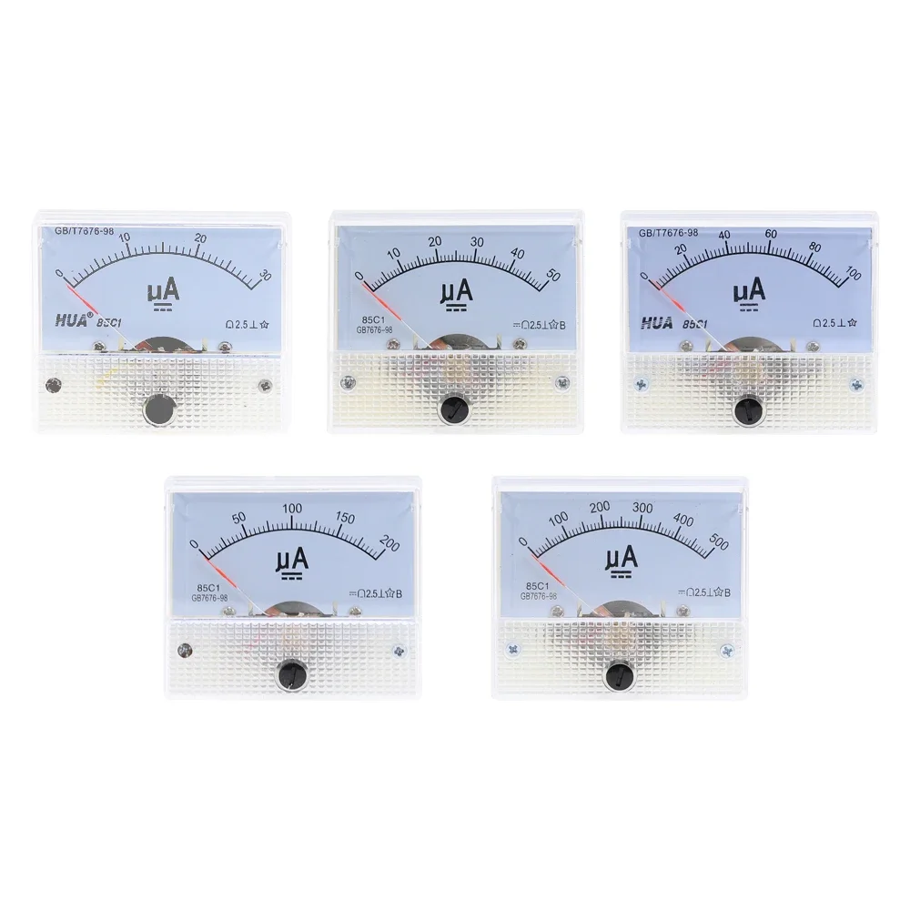 DC 85C1-UA Analog Current Meter Panel 50UA 100UA 200UA 500UA