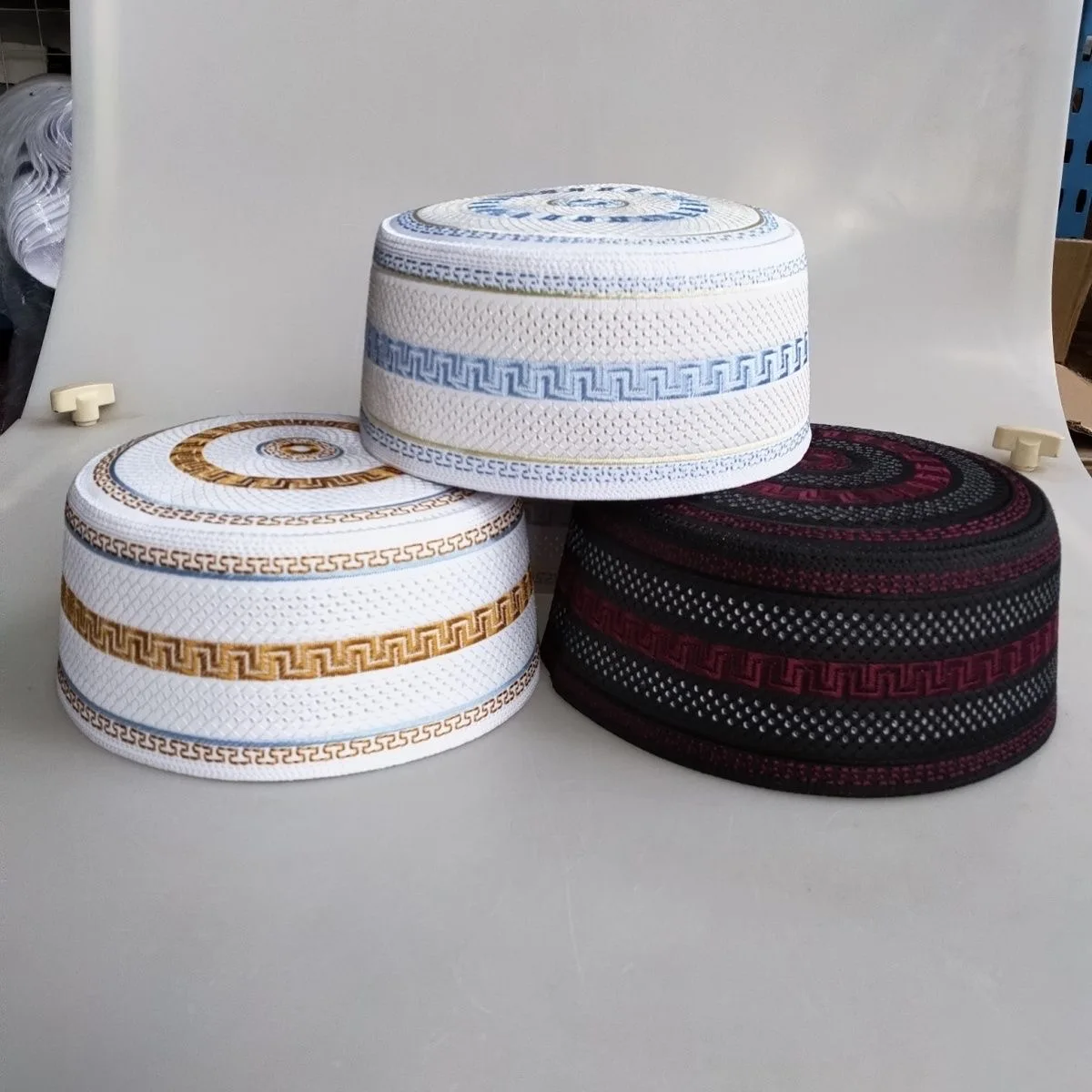 Muslim Caps For Men Clothing Prayer Hat Islamic Taqiyah Kufi Tax Products Kippa Turkish Modern Polyester 03707