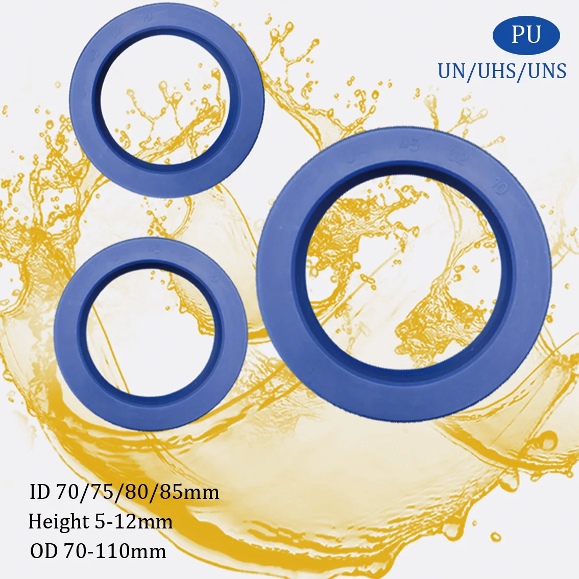 1Pcs ID 70-85mm UN/UHS/U/Y Radial Shaft Hydraulic Seal Polyurethane Piston Shaft Rod PU Oil Seal OD 70-110mm Sealing Accessories