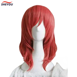 LoveLive! Love Live Maki Nishikino Short Red Heat Resistant Cosplay Costume Wig + Track + Cap