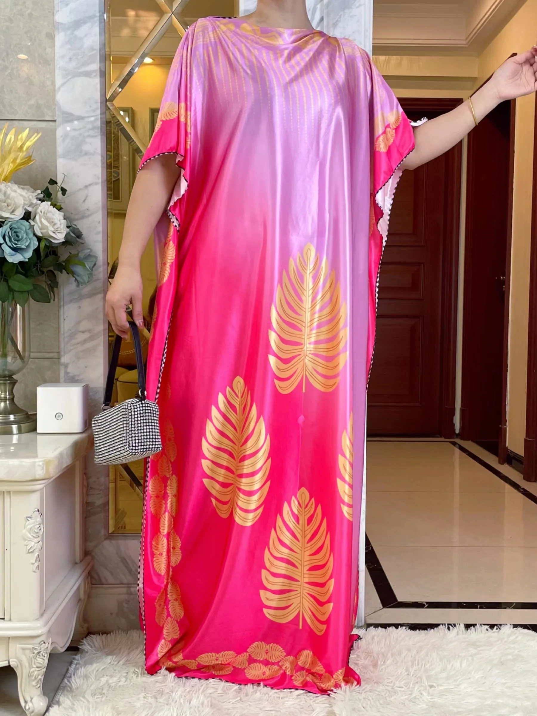 Vestidos kaftan para mulheres muçulmanas, Índia Caftan, roupa tradicional, tecido estampado, roupa maxi casual, feminina, verão, 2023