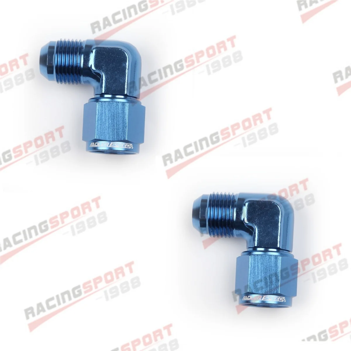 2PCS AN3 AN4 AN6 AN8 AN10 AN12 Female to 3AN-12AN Male 90 Degree Flare Swivel Hose Fitting Adapter Black Aluminium Anodized