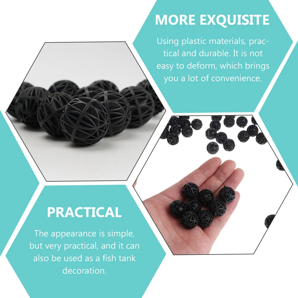 

200Pcs Balls Aquarium Filter Balls Biological Media Tank Fish Pond Filtration Tank Biofilters Aquarium Bio-Ball