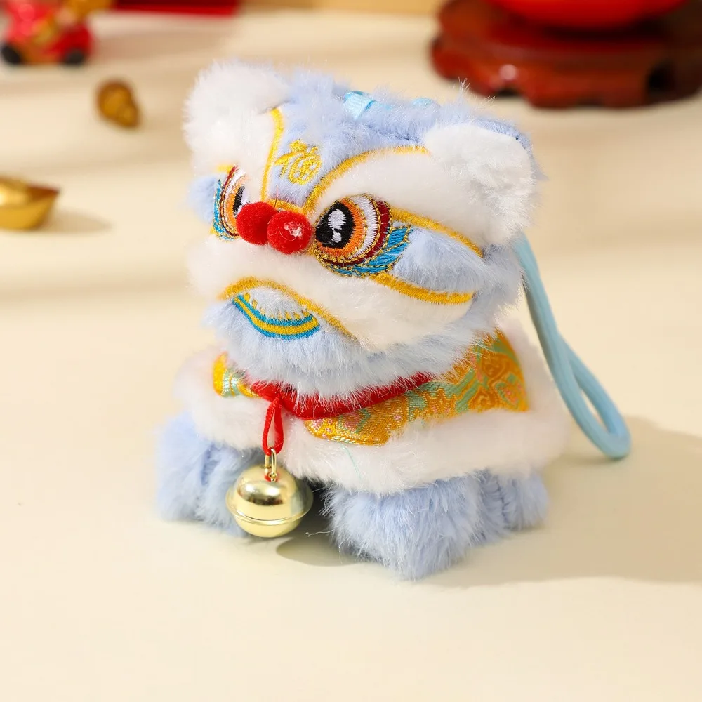 2026 New Year Lion Dance with a Bell Hanging Design Chinese Spring Festival Ornament Material Cute Wall Door Pendant