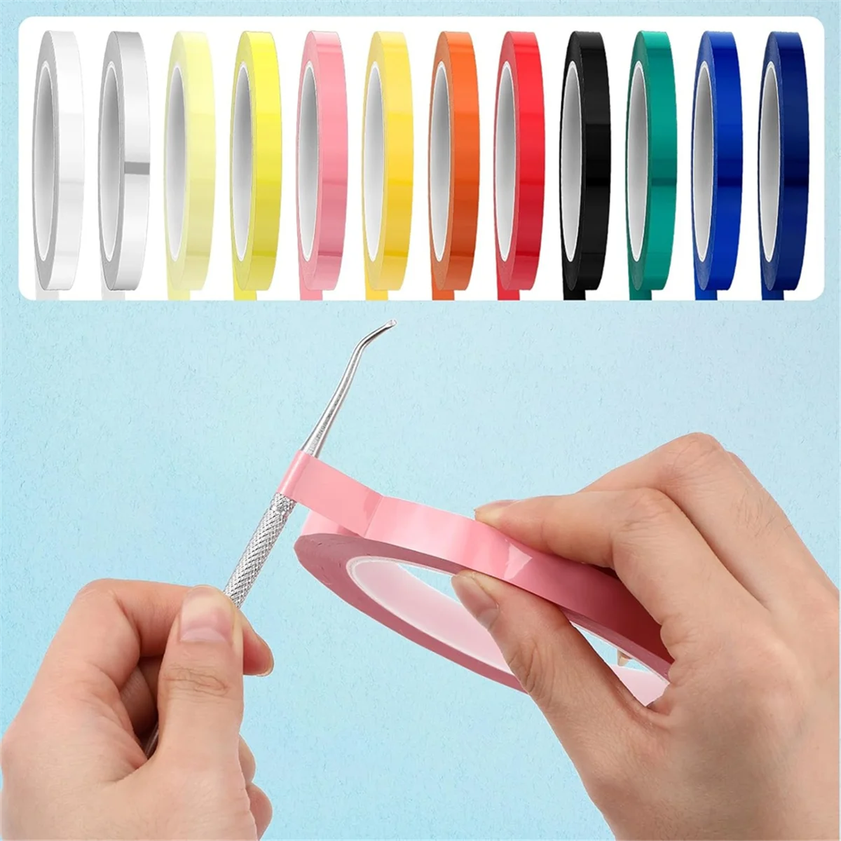 12rolls of Colored Autoclave Tape 65.8 M/L X 1.0 Cm/W Instrument Identification Tape Autoclavable