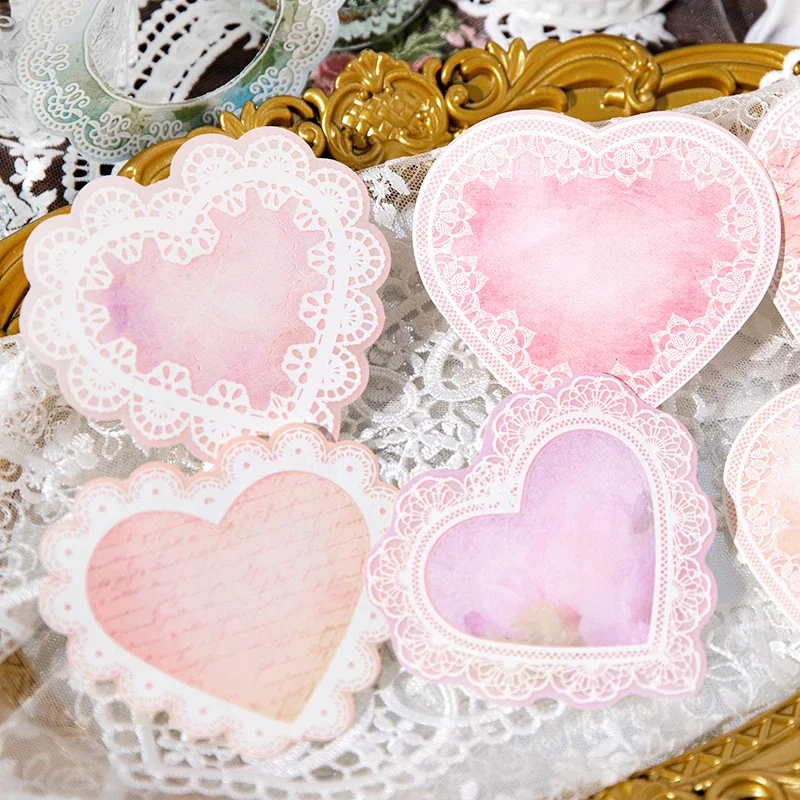 30Sheets Material Paper Round Dance Waltz Throbbing heart Rose Flower Decorative Paper Scrapbooking stationery  160*109MM