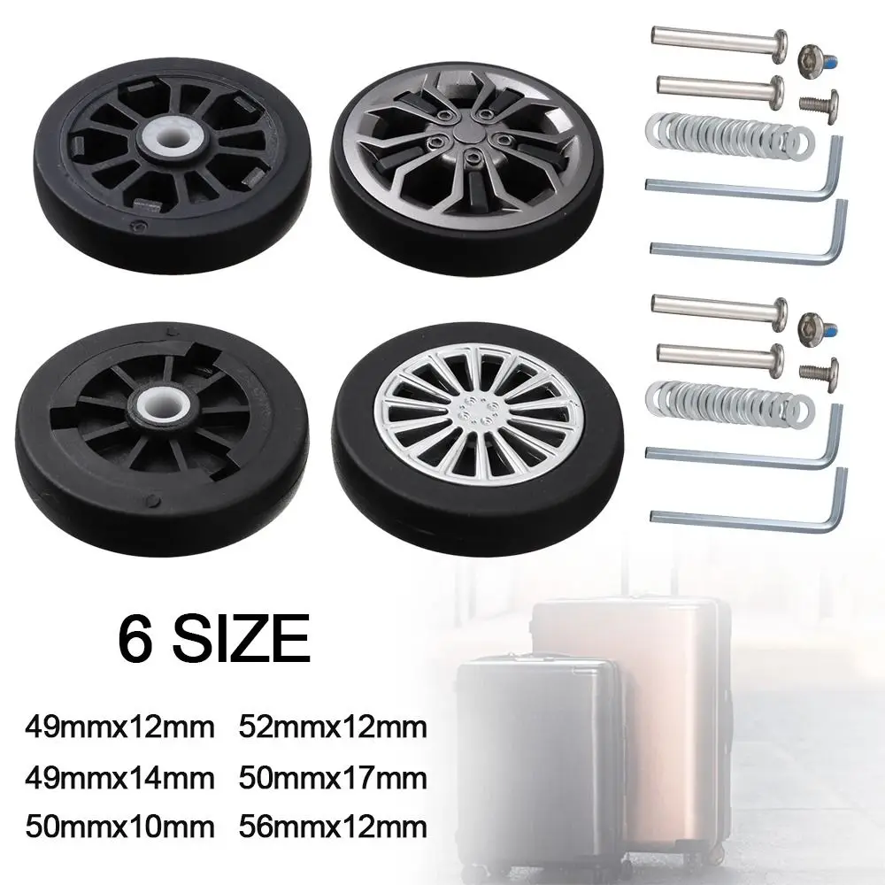 With Screw Travel Luggage Wheels Replace Wheels Caster Wheel Repair Kit Suitcase Parts Axles for Luggage with Vientiane Wheel