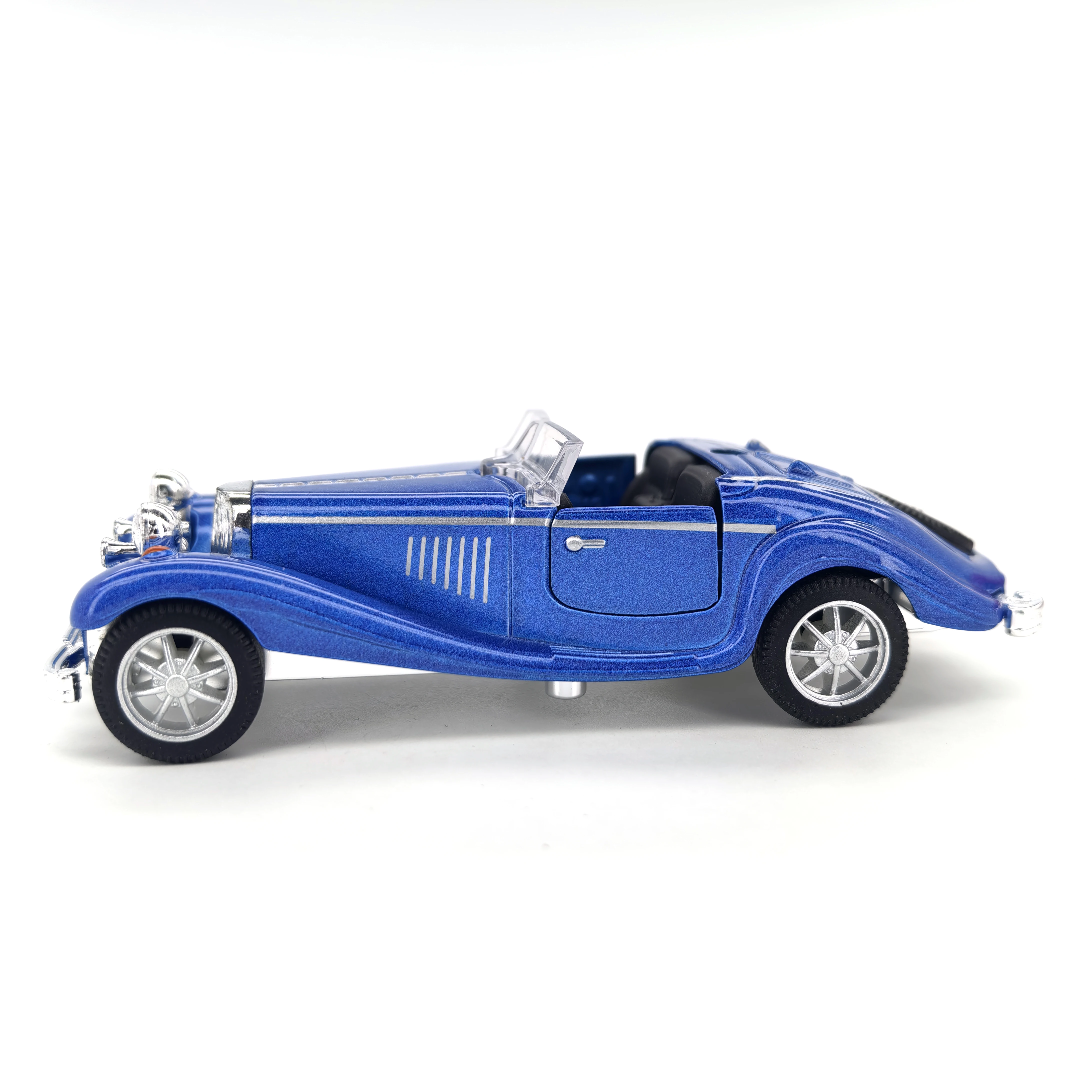 Children's alloy sports car model, pull-back car, with openable doors, racing toy for boys and babies