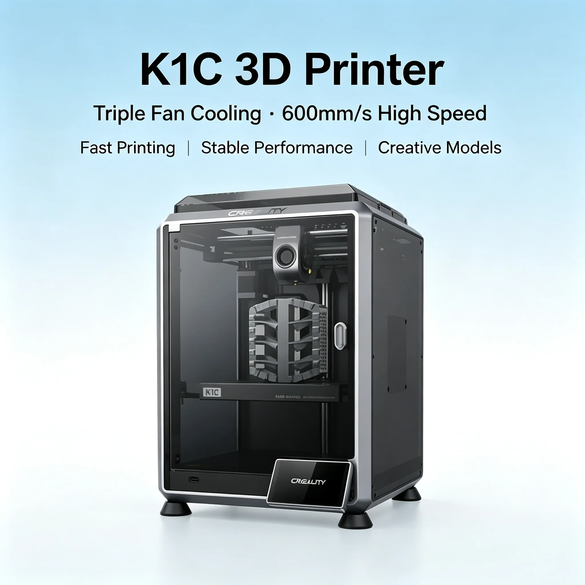3D Printer New High-speed 350mm/s FDM 3D Printer AI Camera Auto Leveling USB/WiFi 220x220x240mm Build PLA Support 1 Year