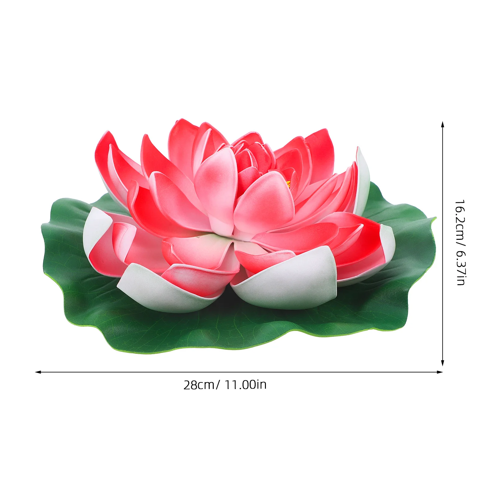 1 Stücke 28 cm Künstliche Lotusblume Simulation Teich Dekor Rot Eva Material Keine Bewässerung Erforderlich Hausgarten Terrasse