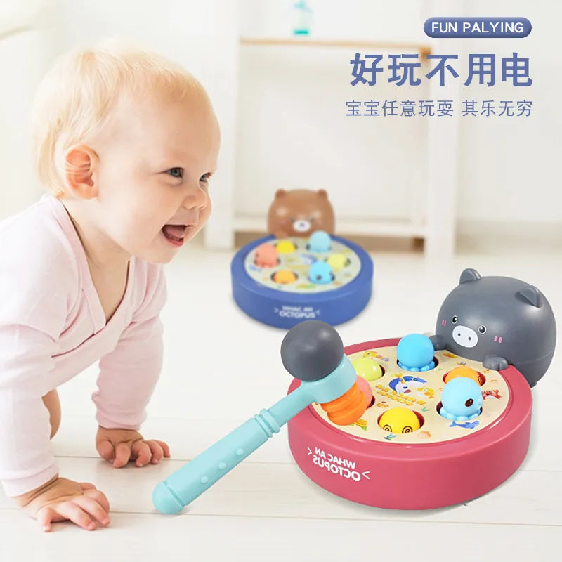 Children's floor mouse toys for puzzle, early education, tapping, stress relief, baby parent-child interaction