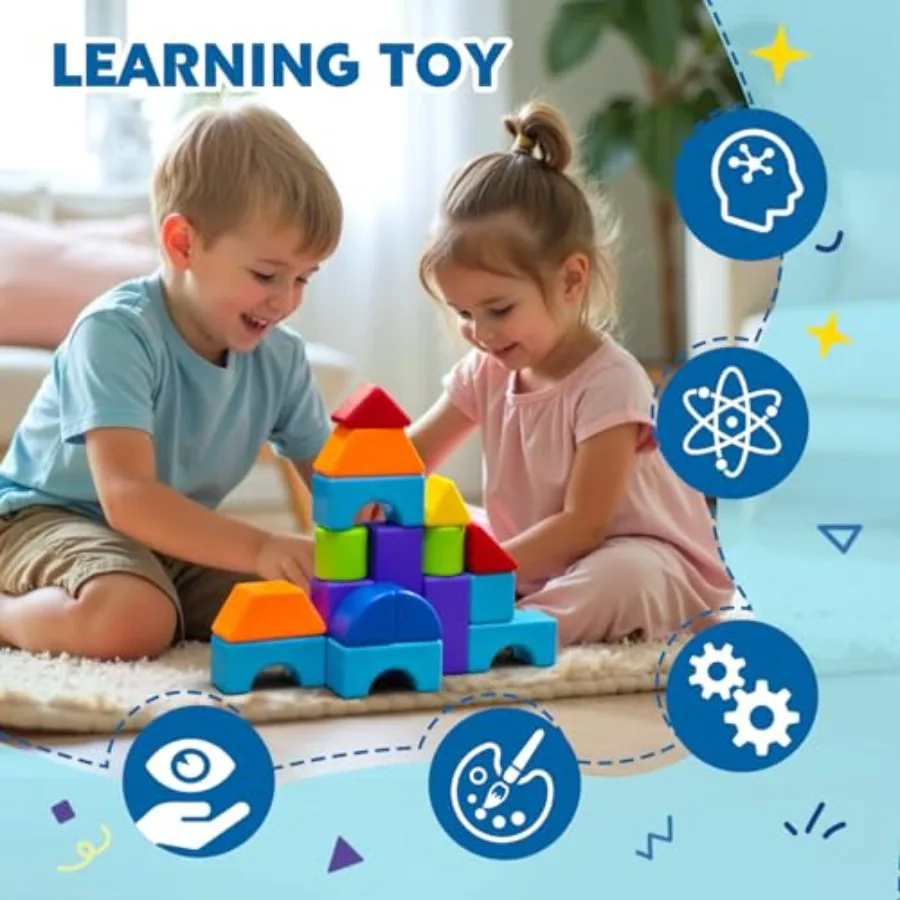 Grandi blocchi magnetici da 1,65 pollici per cubi da costruzione multiforma 3D con forte magnetismo Set di giocattoli educativi STEM in età prescolare Monte