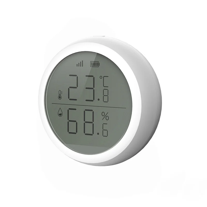 Intelligent Zigbee Temperature Humidity Sensor LCD Display Home Hygrometer Thermometer Changes Detection Tuya APP