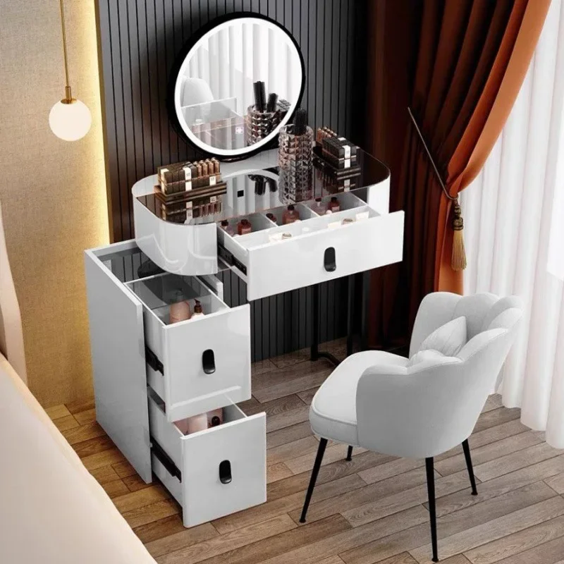 Dressing Table Furniture Vanity Make Up Table and Stool Set Cheap Dressers With Mirror For Girls