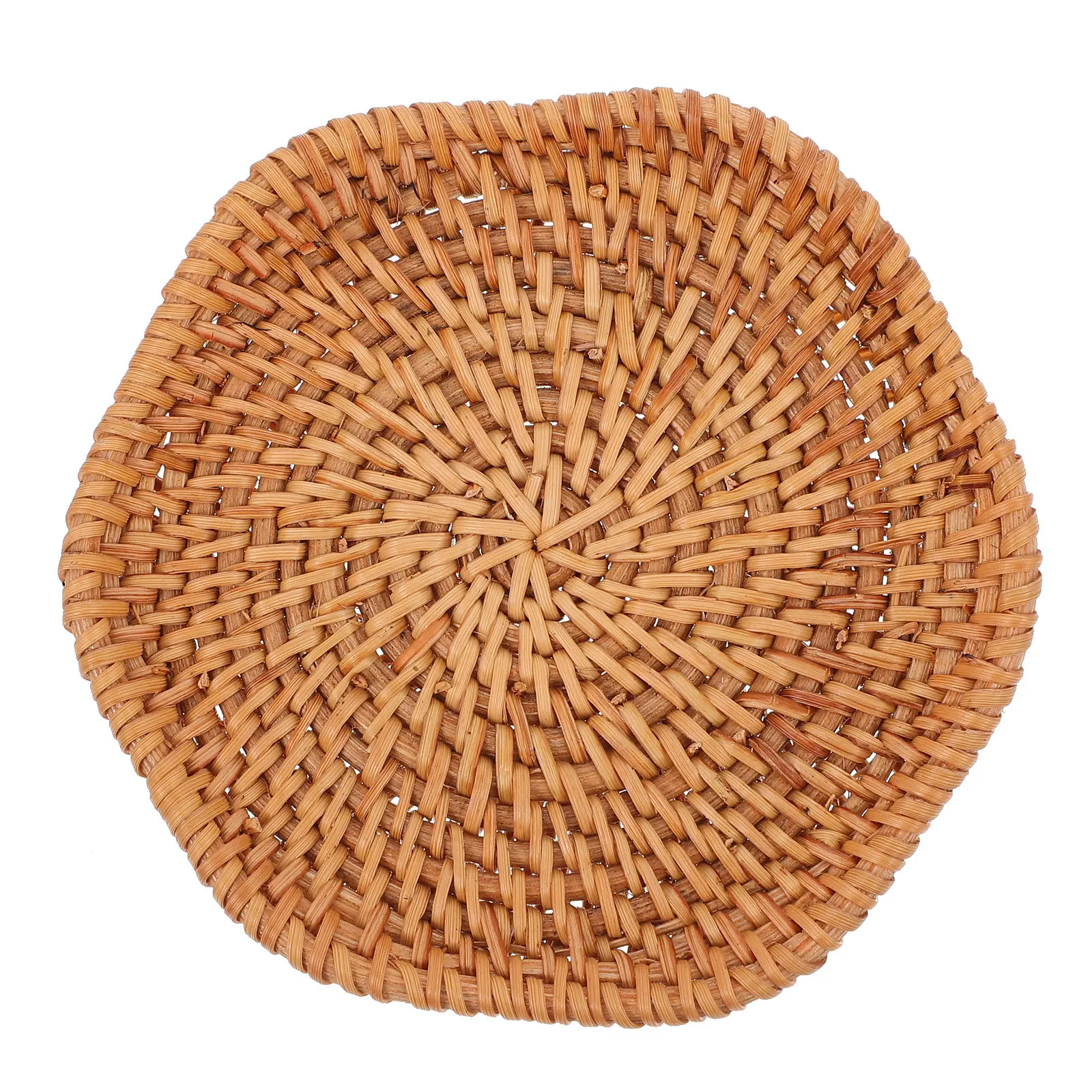 

Rattan Hand-Woven Coaster Insulated Cup Cushion Decorative Table Mat Home Office Mug Non-Slip Coaster