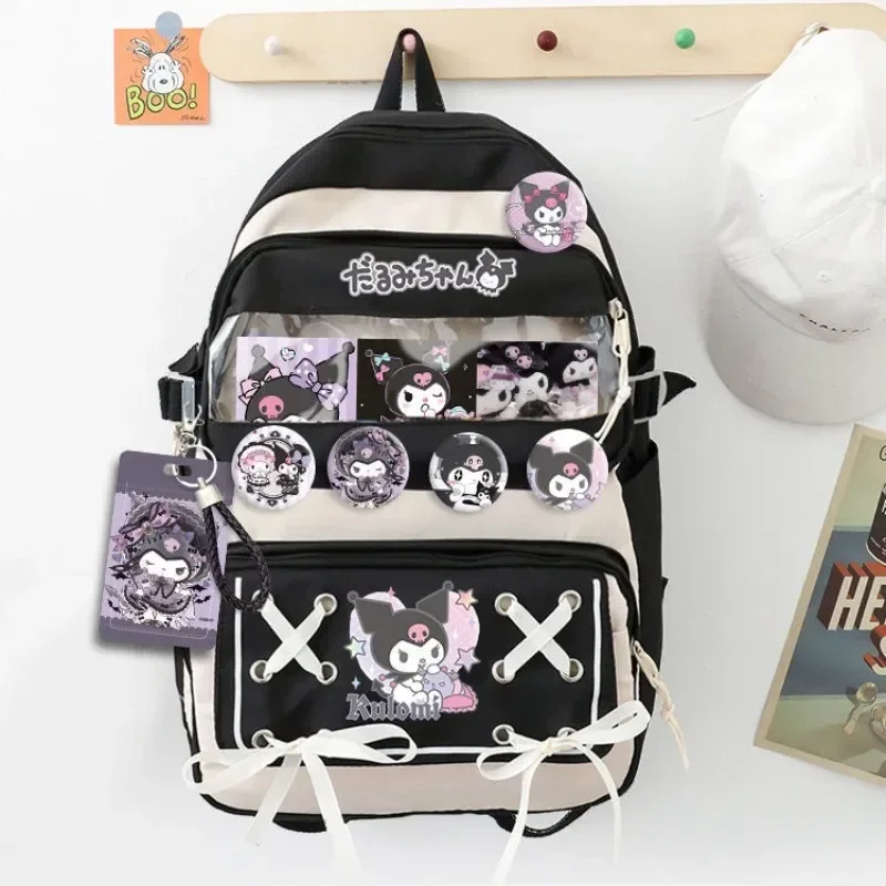 Sanrio Kuromi Backpack Cinnamoroll My Melody Anime Backpack Student Computer Large Capacity School Bag Cute Girl Simple