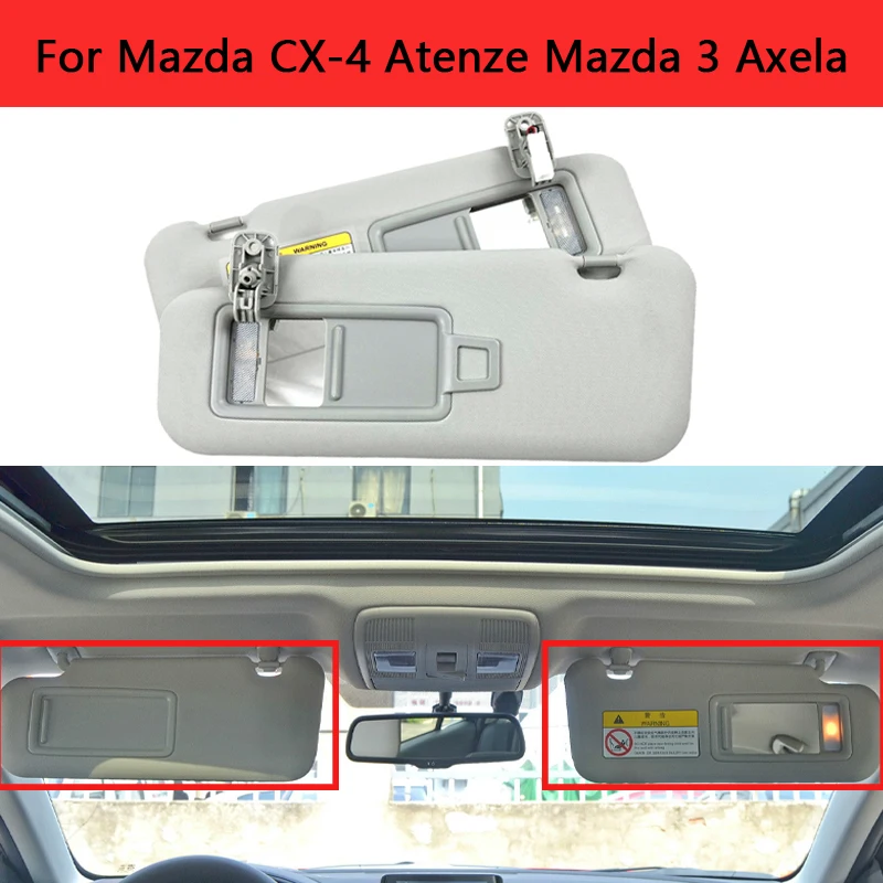 

Car Sun Visor Sun Shielding Visor With ligh With Makeup Mirror For Mazda CX-4 2016-2021 Atenze 2014-2018 Mazda 3 Axela 2014-2018