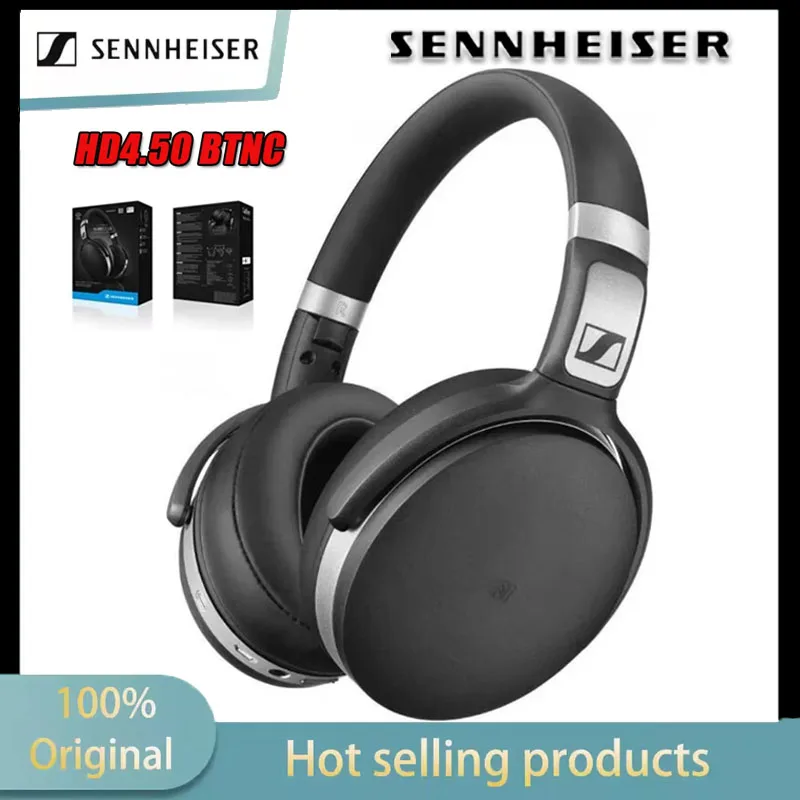 Original Sennheiser HD4.50 BTNC Wireless Bluetooth Headphones Deep Bass Noise Reduction Stereo Earphones Headworn Game Earphones