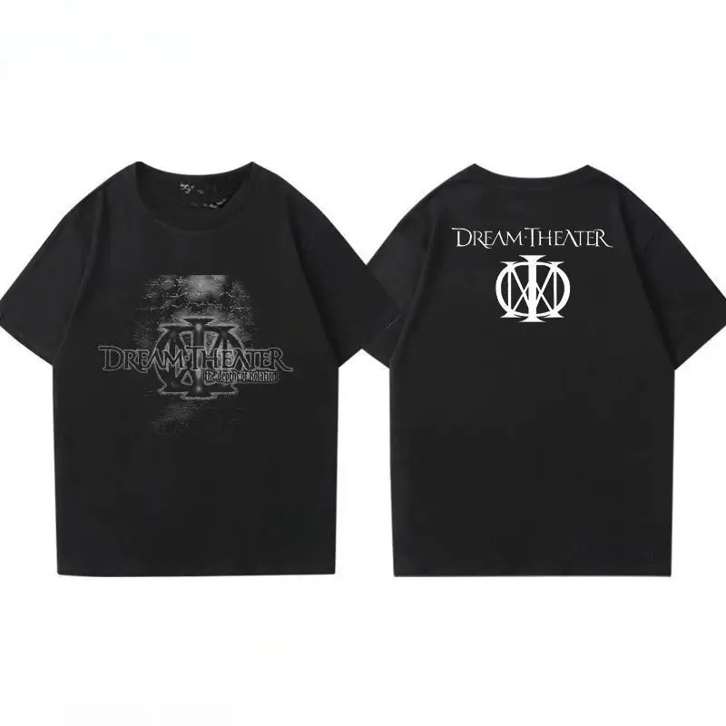Dream Theater Dream Theatre Print T Shirts Rock and Roll Band T-shirts Cotton High Street Short Sleeve Casual Loose Tops Unisex