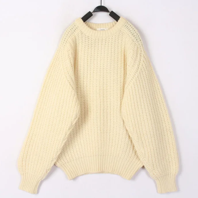 

Vintage Autumn Winter White 3D Knitwear Woolen Sweater Cardigan Overhead Beanstalk Twist Yarn Women's Faion Premium Quali
