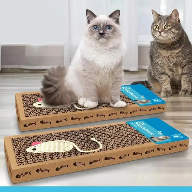 Cat Toys Pet Cat Scratching Board Corrugated Cardboard Pad Grinding Nails Interactive Protecting Furniture Cats Scratcher Toy