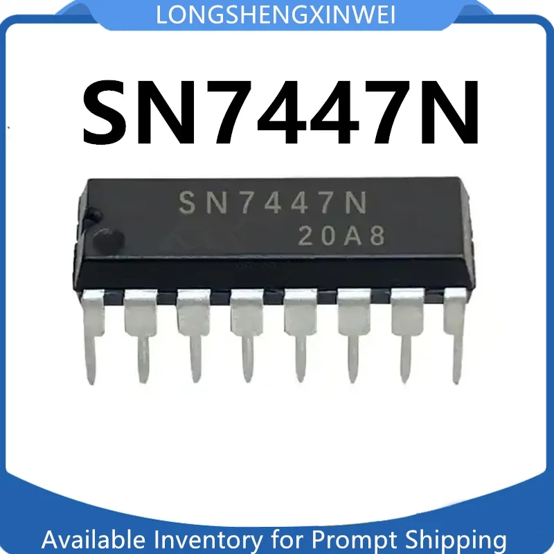 1PCS New SN7447N 7447N SN7447AN  DIP16 Inline Integrated Circuit IC Driver Seven Segment Decoder Chip