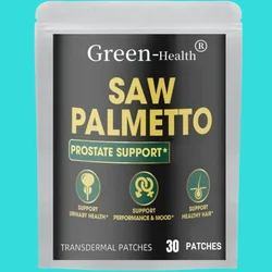 Saw Palmetto Transdermal Patches Hair Growth Energy - 30 Patches One Month Supply