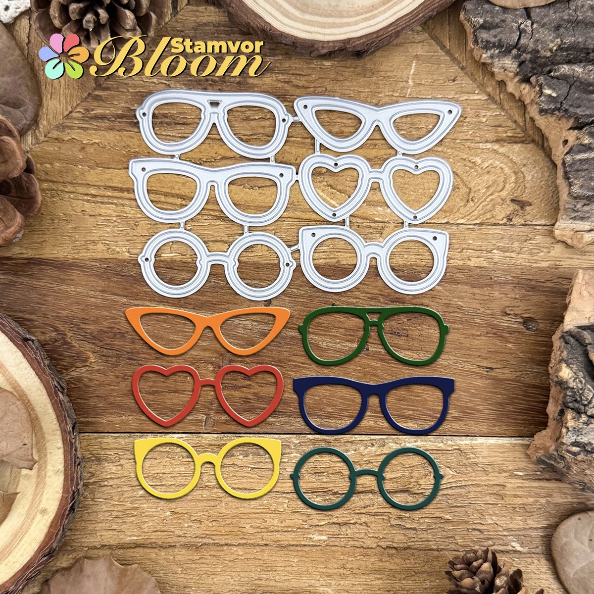 Original schöne Sommer Liebe Sonnenbrille Gläser Metall Stanzformen Scrapbooking dekorative Prägung