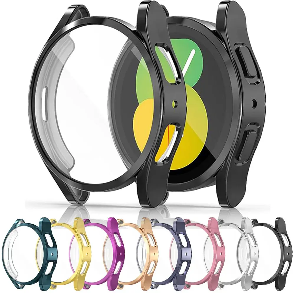 TPU Case for Samsung Galaxy Watch 5-4-Active 2 40mm 44mm Active2 soft Shell Full cover Bumper Screen Protector film Accessories