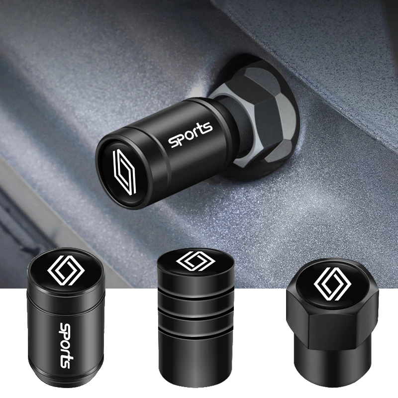 4 Peças de Tampas de Válvula de Pneus de Metal 3D para Renault Captur Megane R5 4 E-tech Scenic Austral Rafale Clio Sandero