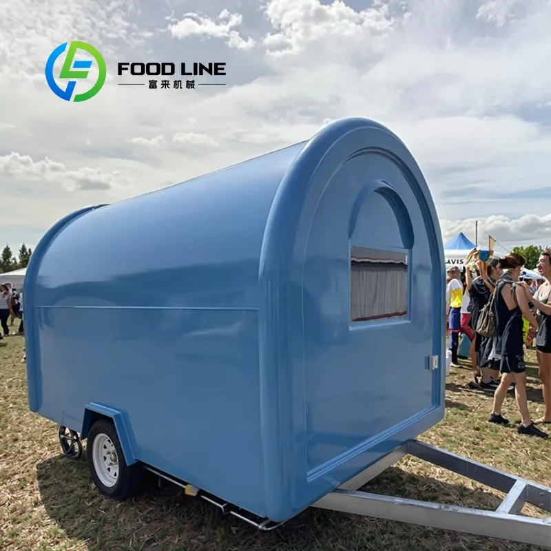 Mini USA Style Food Vending Truck Mobile Kitchen Bubble Tea Pizza Popsicle Trailer​ Customized