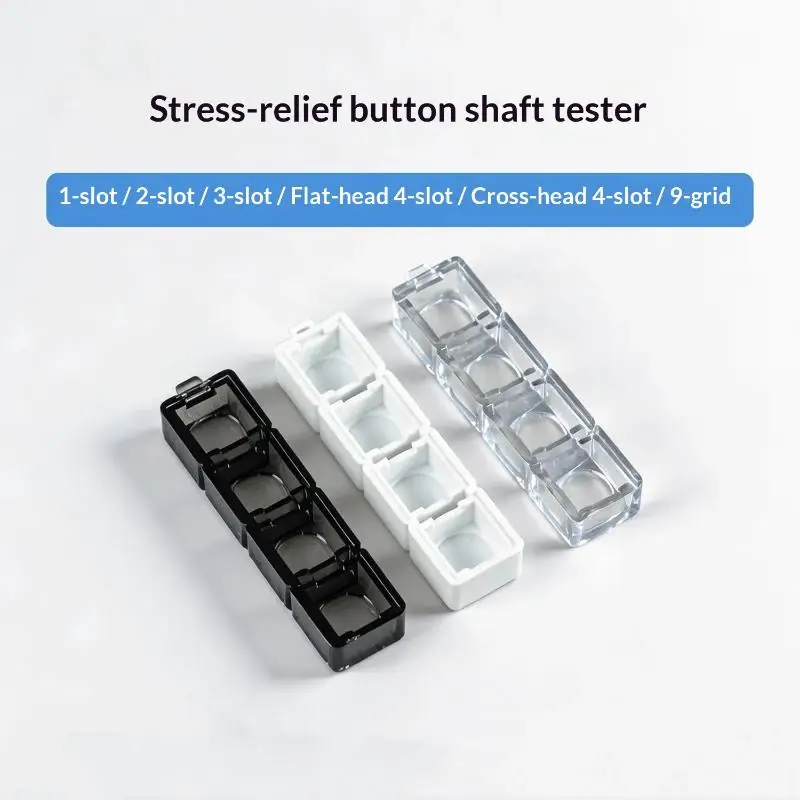 4 Slot Mechanical Keyboard Switch Tester Durable Plastic Shell 3 Colors For Custom Keyboard Enthusiasts
