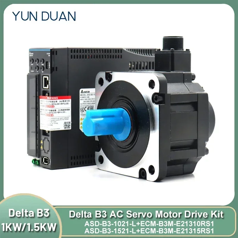 Delta 1KW/1.5KW B3 AC Servo Motor Drive Cable Kit ECM-B3M-E21310RS1/E21315RS1/ASD-B3-1021-L CANopen EtherCAT Replace ASD-B2