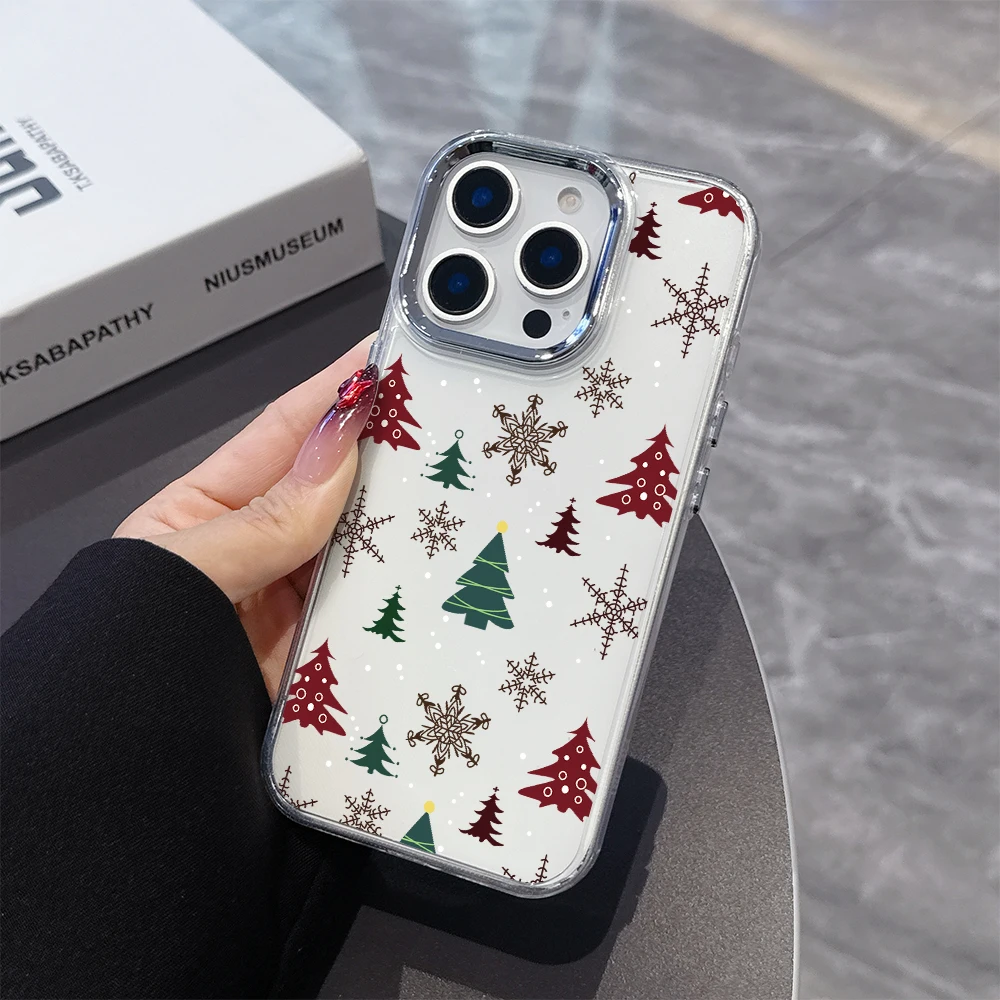 عيد الميلاد نمط لطيف الكرتون الطباعة جراب هاتف ل Xiaomi Mi 15 14T 14 12T 11T 11 لايت Poco X7 4G 5G تصفيح غطاء شفاف