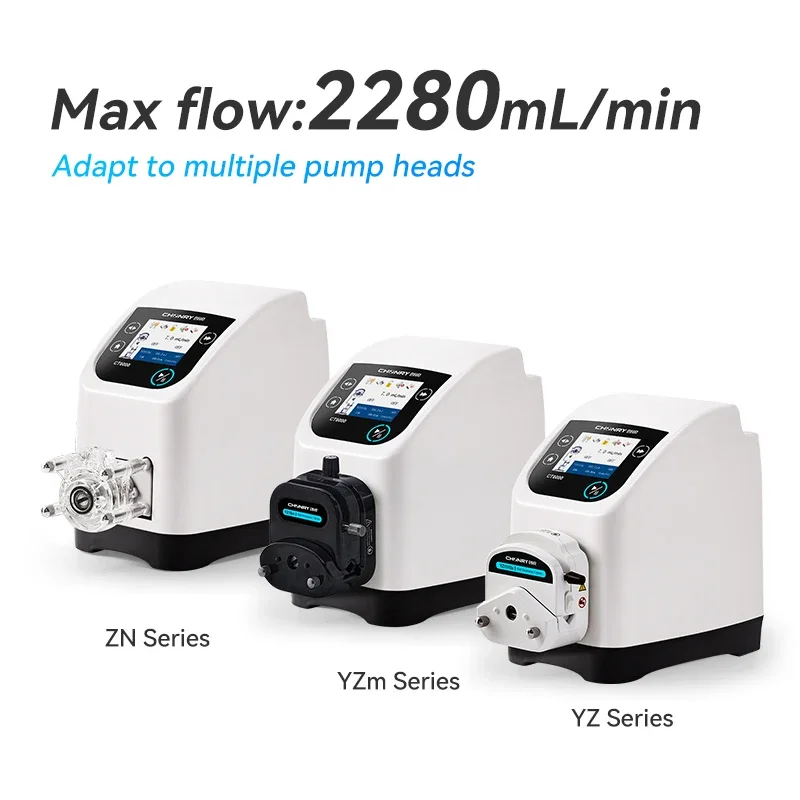 CHONRY CT6000 Programmable Peristaltic Pump with Timing/Quantitative Modes & High Flow 2280mL/min
