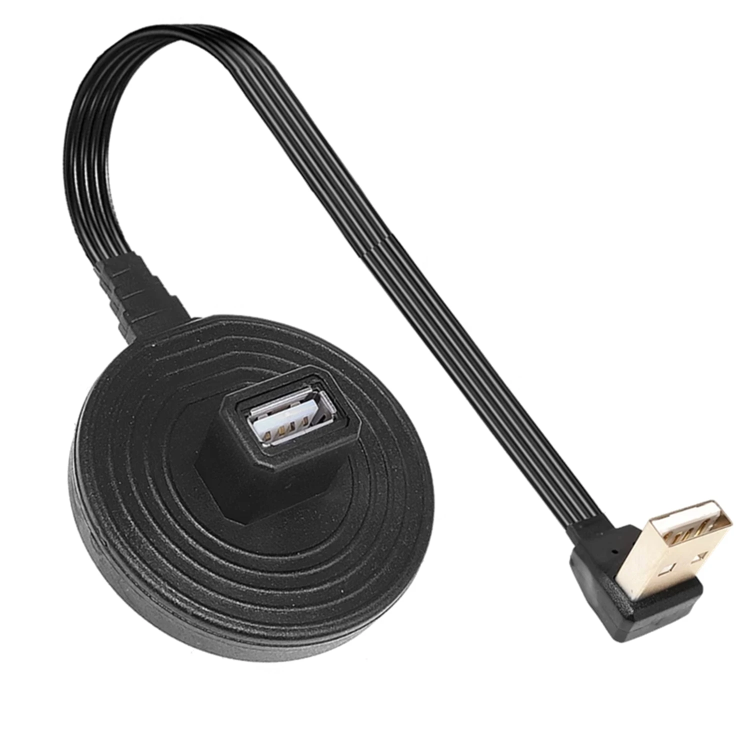 1m desktop usb 2.0 tipo a plug para soquete cabo de carregamento de dados de extensão com base de suporte blindado 20cm 30cm 50cm