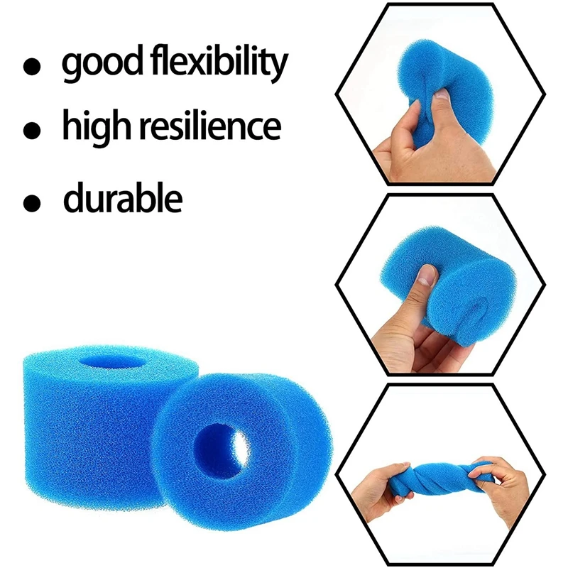 Mousse lavable réutilisable pour spa Intex Pure, cartouche filtrante pour bain à remous, type l's, 16 pièces