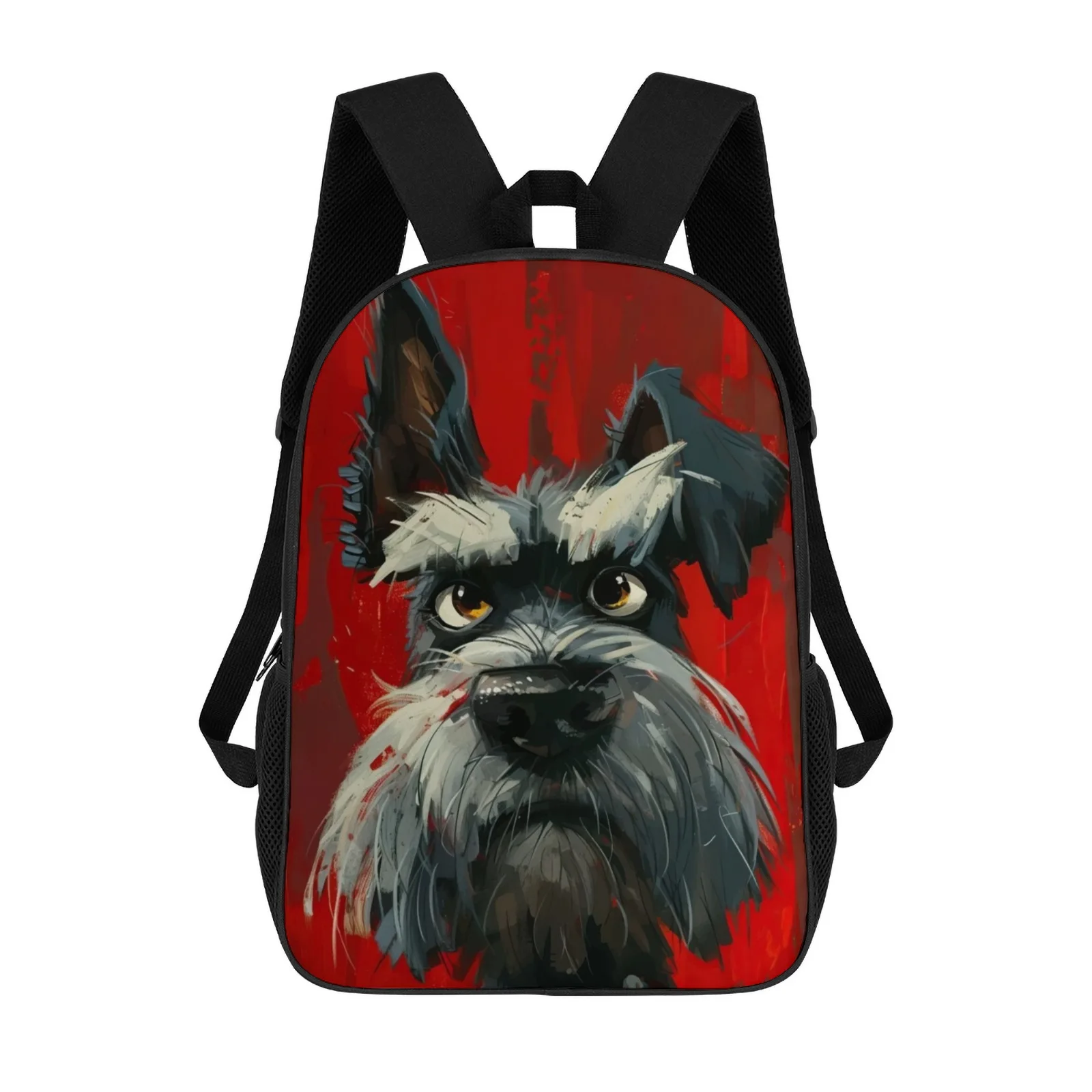 

dogs flat face Sac A Dos Printed School Backpacks For Teenagers Elementary Student Bag 17 Inch School Backpack Bag