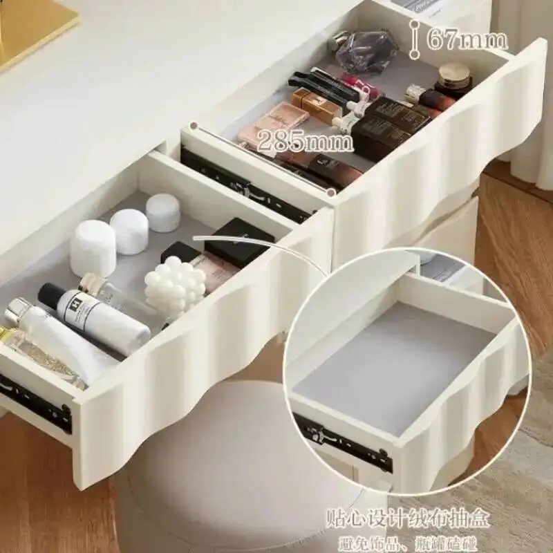 

vanity table makeup Dressing mirror toilet stool home dresser cabinets comfortable coiffeuse de chambre bedroom furniture