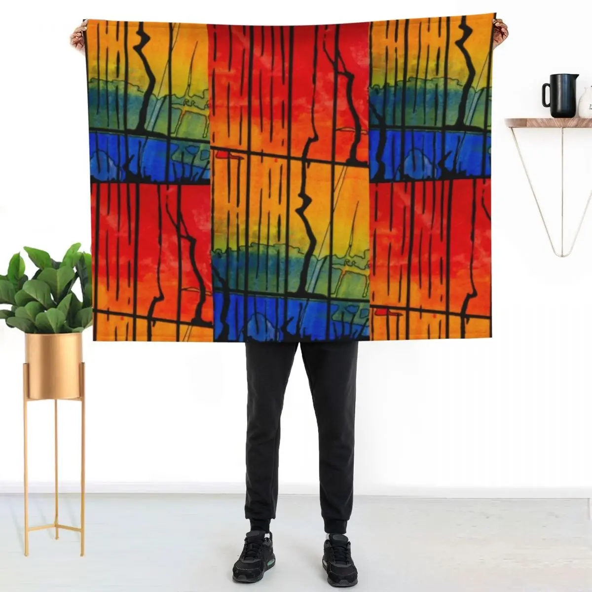 Rainbow River Throw Blanket Custom warm winter Summer Baby sofa bed Soft Blankets