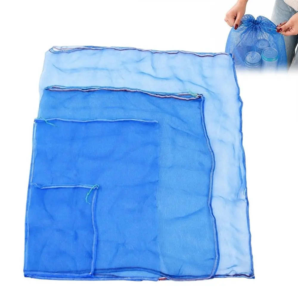 Durable Large Size Bottle Net Bag Draining Water breathable Storage Net Bag Wear-resistant with Drawstring Mesh Bags place frogs