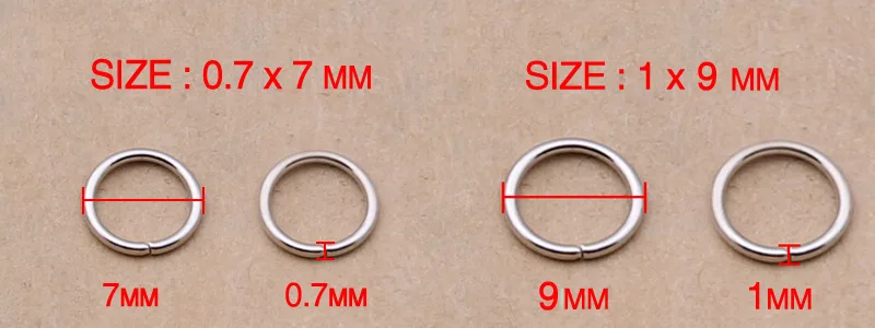 200 Stück/Los Großhandel Offene Kreis-Springringe Halskette Armband Ohrring Anhänger Verbinder DIY Schmuckherstellung Bastelzubehör – Detail 3
