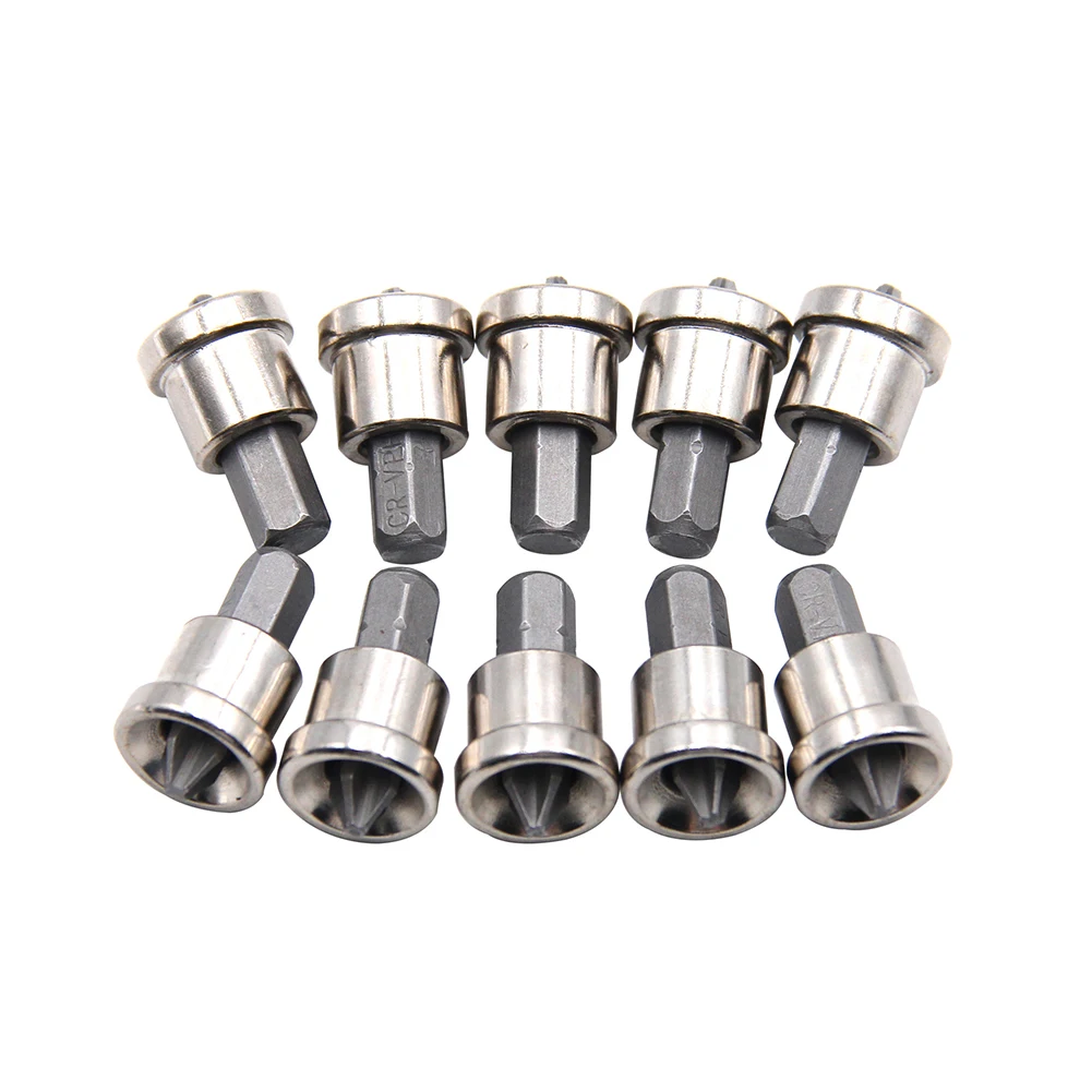 

10PCS 25mm Plasterboard Drywall Screwdriver Bits Screw Drive Tools Hex Shank Stop Screws Woodworking Gypsum Board Locating