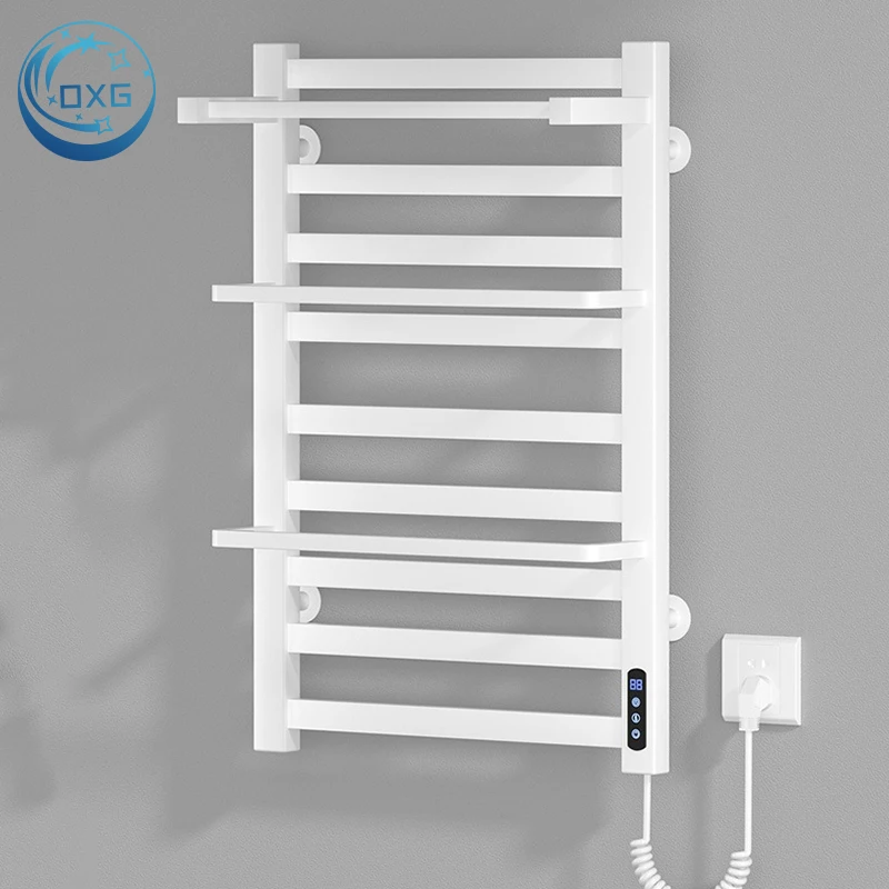 

OXG электрическая вешалка для полотенец с подогревом для ванной комнаты, вешалка для полотенец с подогревом, необходимые аксессуары для ванной комнаты, грелки для полотенец, сушилка для полотенец
