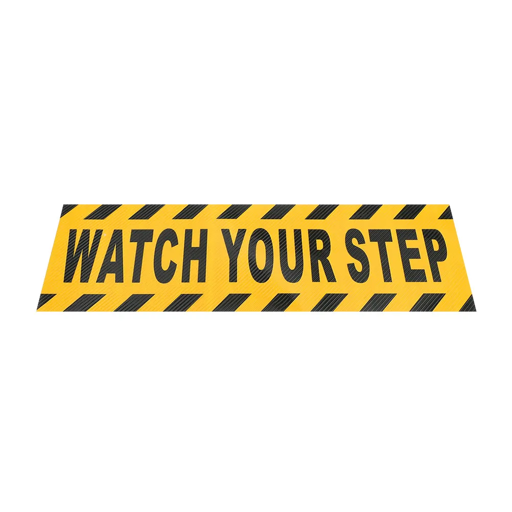 Watch Your Step Anti Slip Floor Stickers Self Adhesive Laminated Waterproof Warning Sign for Indoor Outdoor Safety Markers