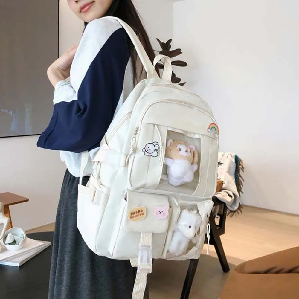 

Однотонный нейлоновый рюкзак Ita, пыленепроницаемый, прочный, школьный рюкзак для студентов, из полиэстера, в японском стиле, большой вместимости, повседневный, спортивный