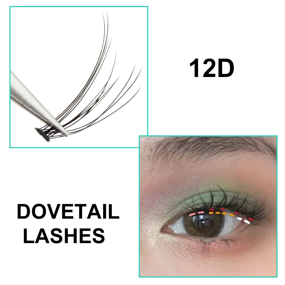 12D dovetail eyelash professional make-up, Personal Graft Fake mink false eyelashes extend the personal eyelash bundle