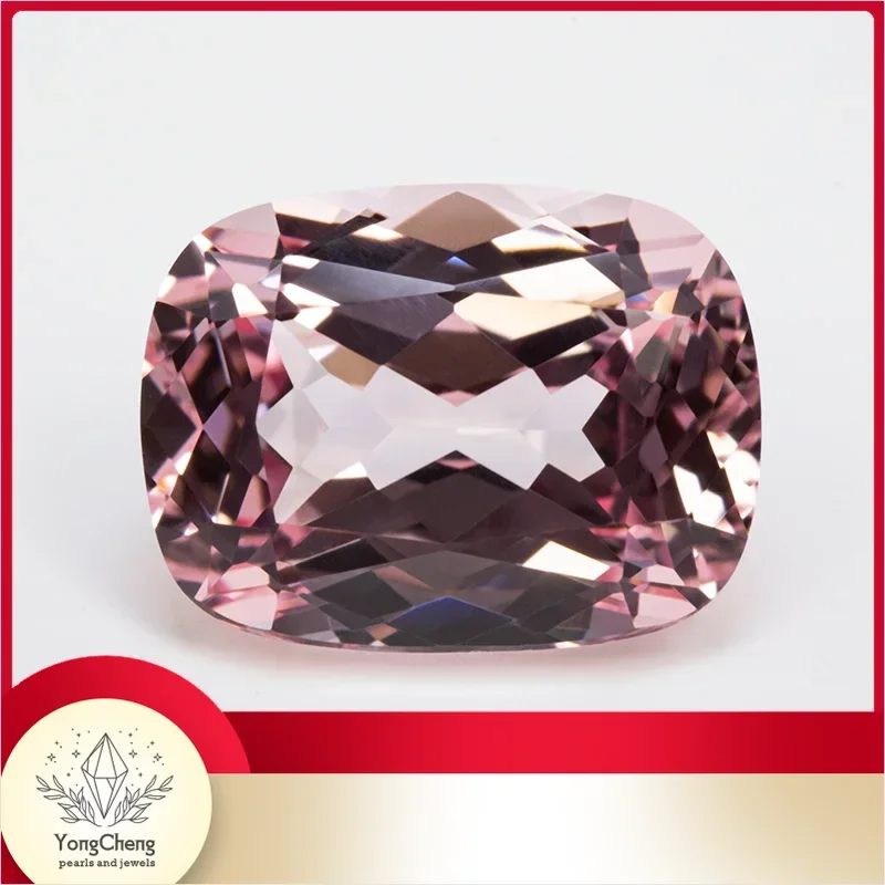 

Lab Grown Sapphire Rectangular Cushion Shape Sakura Pink Colour VVS1 Charms DIY For Jewel Making Selectable AGL Certificate