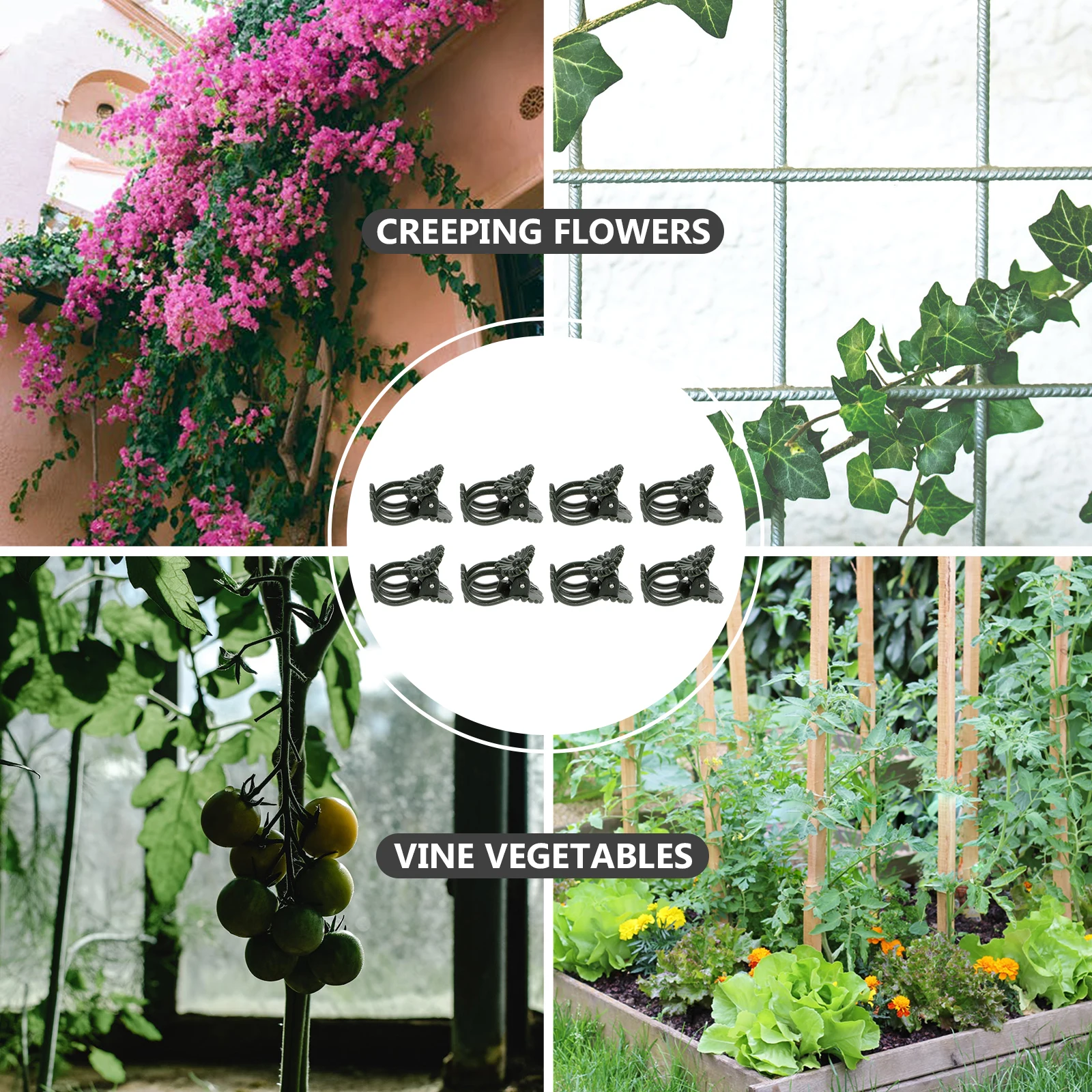 

50Pcs Plastic Orchid Clips Durable Garden Tools Protect Plants Windy Rainy Days Vine Supports Garden Orchid Clips