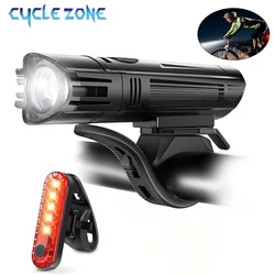 Bike Light Set Waterproof MTB Bike Front Light Easy to Install Warning Taillight USB Charging Bicycle Headlight Rear Lamp Set